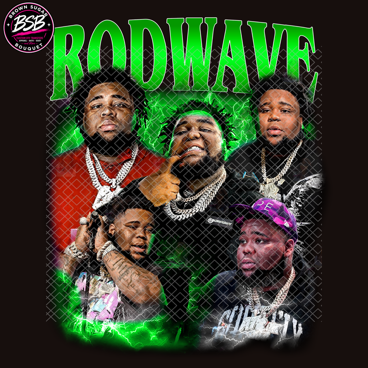 Rod Wave Concert Green Tone DTF