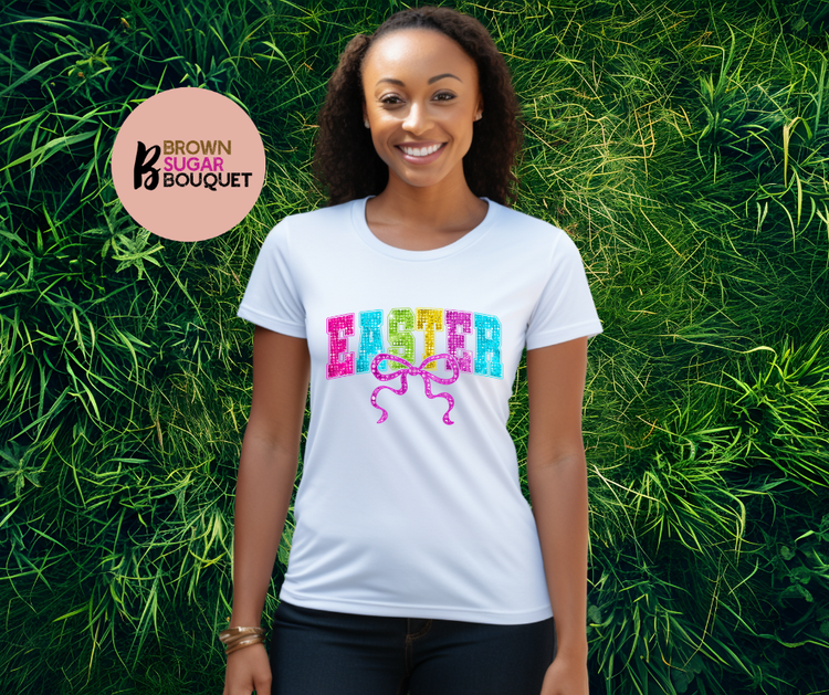 Faux Sequence EASTER banner DTF