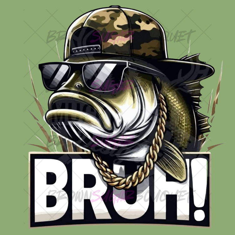 BRUH! Camo Fishing DTF
