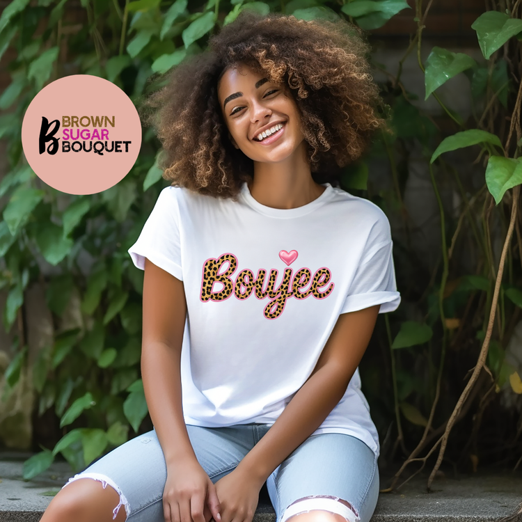 Pink and Leopard Print Boujee T-Shirt