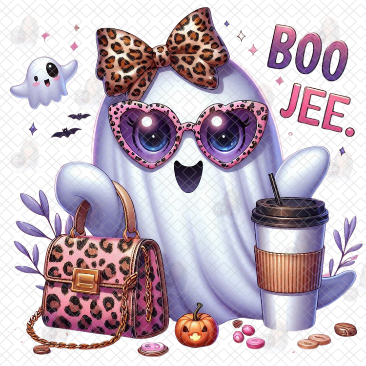 Boo-Jee Bow Leopard Print DTF