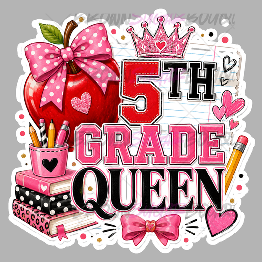 5th Grade Queen Back-To-School2 - DTF