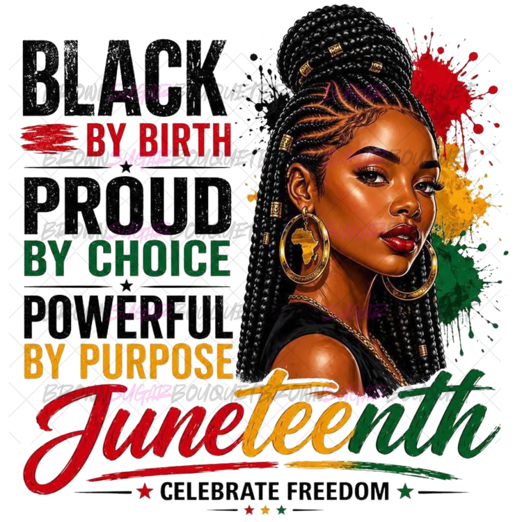 Black By Birth-Proud by Choice-Powerful By Purpose Juneteenth/BHM DTF