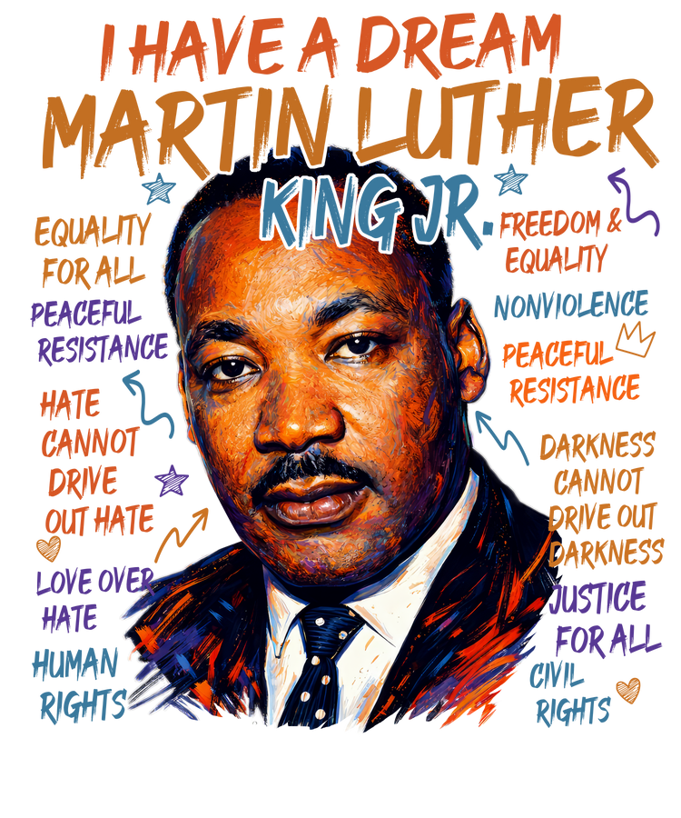 I HAVE A DREAM - MARTIN LUTHER KING JR. HOLIDAY IRON-ON/DTF