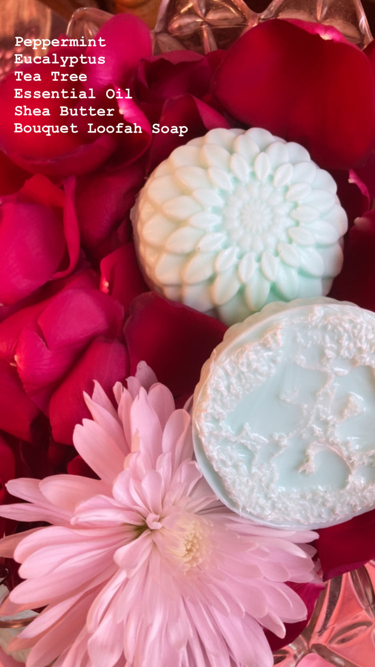 Peppermint, Eucalyptus & Tea Tree BouquetLoofah Soap