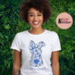 Coquette Bunny Silhouette Happy Easter DTF