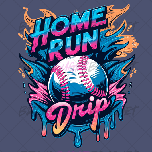Home Run Drip Baseball DTF