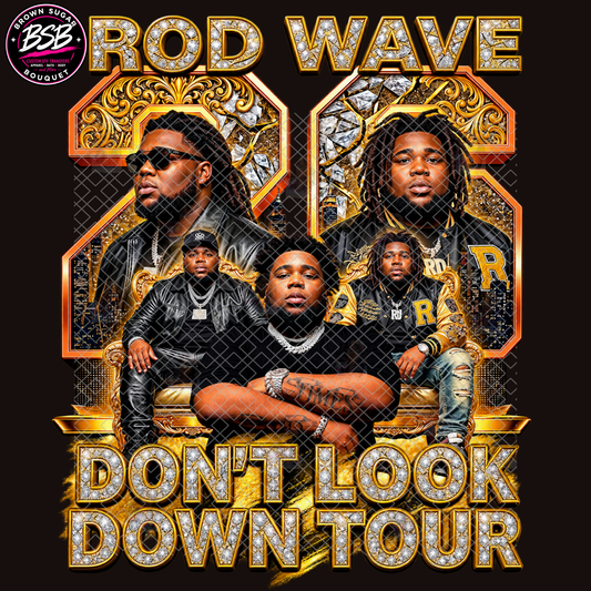 Rod Wave Don't Look Down Concert Gold Tone DTF