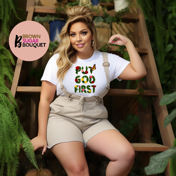 Put God First Floral DTF