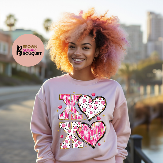 💗XOXO Heart Pink Valentine's DTF Design 💗