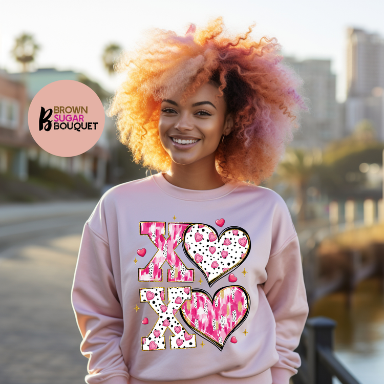 💗XOXO Heart Pink Valentine's DTF Design 💗