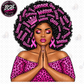 Praying Woman Breast Cancer Awareness DTF