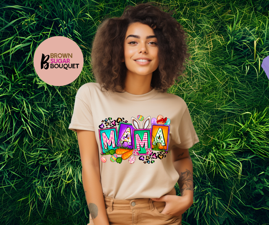MAMA Easter Leopard Print DTF Design