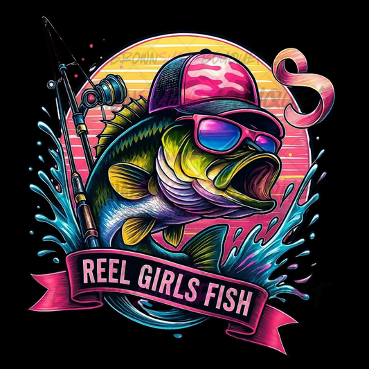 Reel Girls Fish Ready-To-Press DTF
