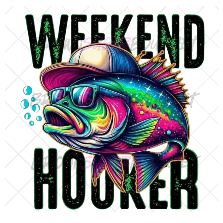 Weekend Hooker Fishing Ready-To-Press DTF