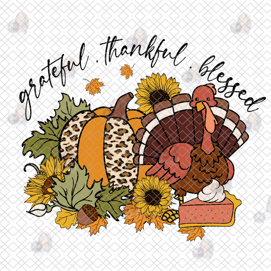 Grateful, Thankful, Blessed DTF