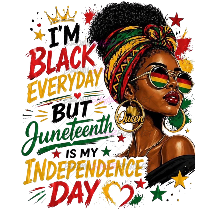 I'm Black Everyday Juneteenth DTF