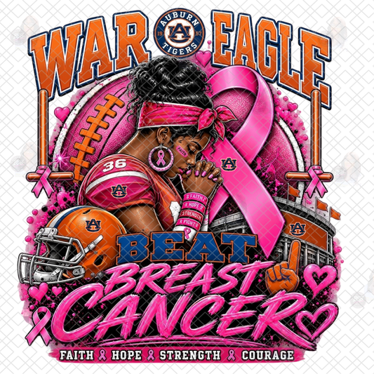 War Eagle Beat Breast Cancer DTF