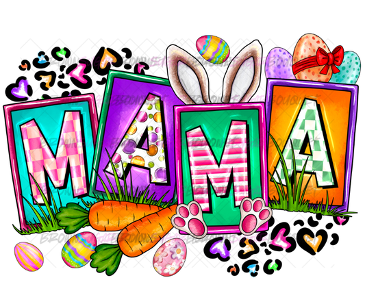 MAMA Easter Leopard Print DTF Design