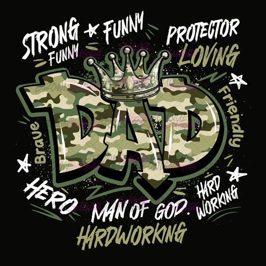 DAD Strong. Protector. Man of God Appreciation T-Shirt