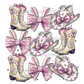 Boots, Bows, & Bunny Ears Print DTF Design