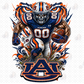 Skeleton Face Auburn Football DTF