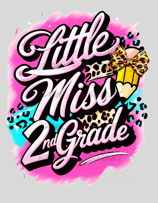 Little Miss 2nd Grade Back-To-School DTF