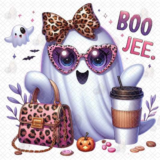 Boo-Jee Bow Leopard Print DTF