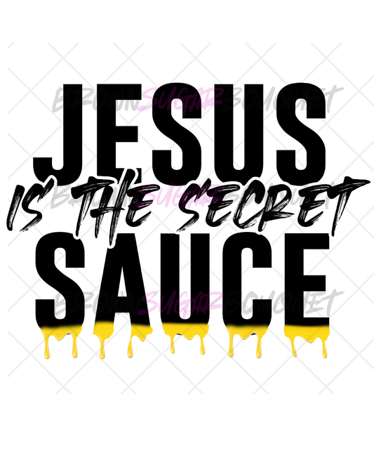 Jesus Is The Secret Sauce Christian Wear Casual Sunday Iron-On DTF -Easy No Weeding