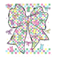 Easter Checkered Pastel Bow Design DTF