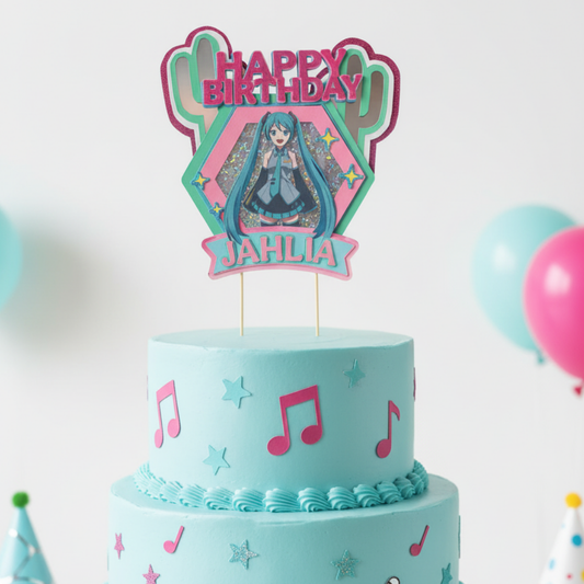 Hatsune Miku Inspired Character Cake Topper