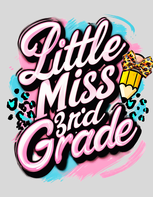 Little Miss 3rd Grade Back-To-School DTF