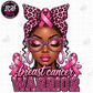 Leopard Print Breast Cancer Warrior DTF