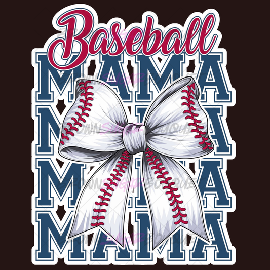 Baseball MAMA Bow DTF