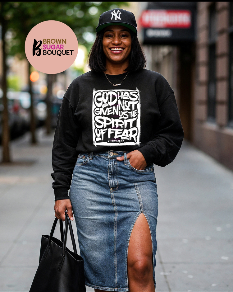 God Has Given Us NOT The Spirit of Fear Casual Sunday Christian Wear Iron-On DTF -Easy No Weeding