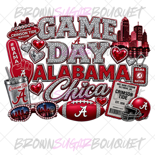 Game Day ALABAMA Chica DTF