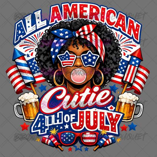 Fourth of July Cutie Independence Day DTF