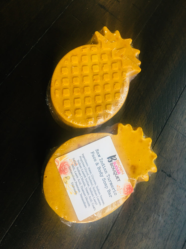 Pineapple Shaped Indian Turmeric Shea Butter Face Soap