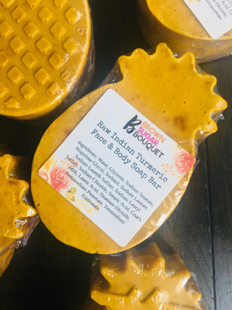 Pineapple Shaped Indian Turmeric Shea Butter Face Soap
