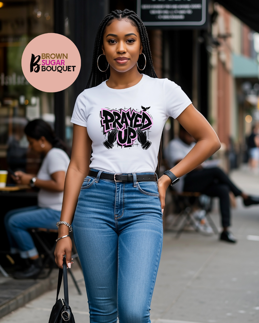 Prayed Up Casual Sunday Christian Wear Iron-On DTF -Easy No Weeding