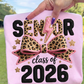 Senior Class of 2026 Leopard Bow Sweatshirt