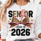 Senior Class of 2026 Leopard Bow Sweatshirt