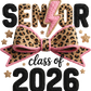 Senior Class of 2026 Leopard Bow Sweatshirt
