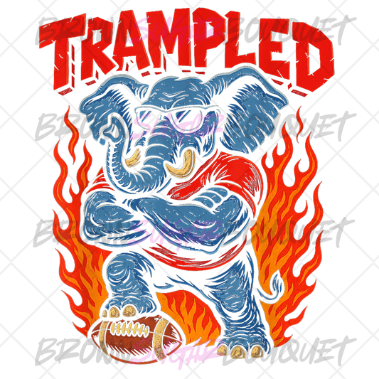 Trampled Half Tone Alabama Football Flags DTF